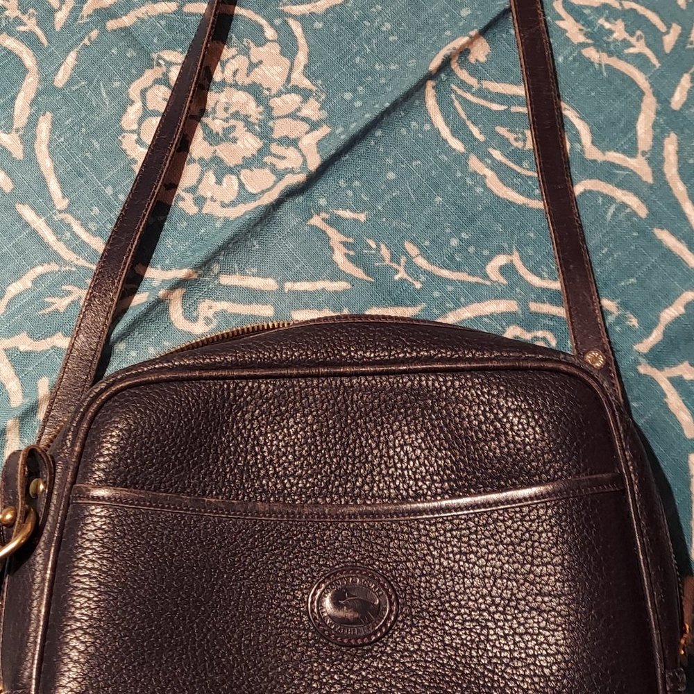 Vintage Navy Dooney & Bourke Genuine Leather Handbag